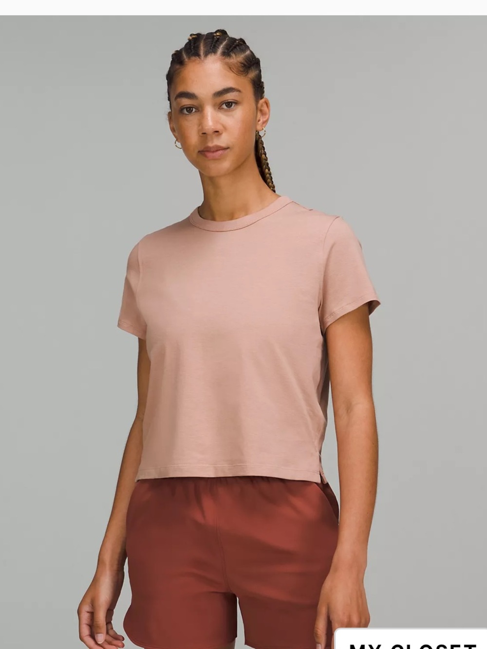 Lululemon tee shirt in Pink Clay